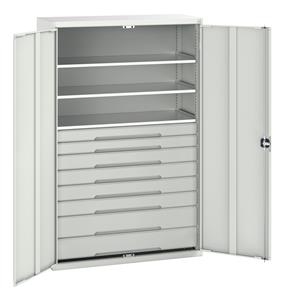 Bott Verso Basic Tool Cupboards Cupboard with shelves Verso 1300W x 550D x 2000H Cupboard 8 Drawer 3 Shelf